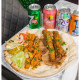 Chicken Tikka with Seekh Kebab on Naan